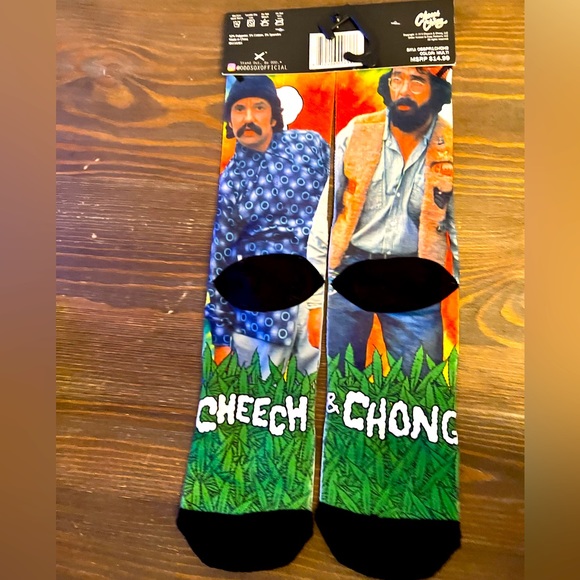 Cheech & Chong socks 420 NWT ODD SOX Men's Crew Fits 6-13 - Picture 1 of 3